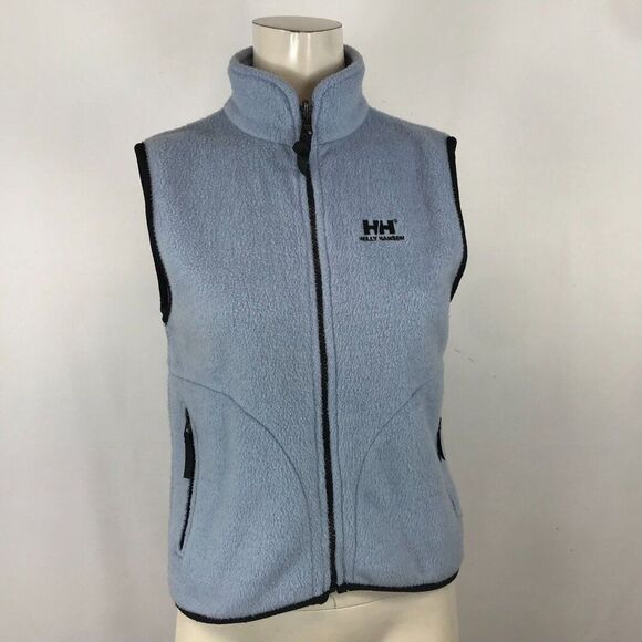 VINTAGE HELLY HANSEN ~ WOMENS XS ~ BLUE FLEECE VEST ~ MADE USA - Picture 1 of 7